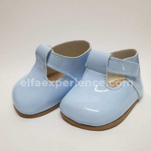 Zapato bebe azul celeste charol 8,5CM