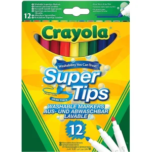Crayola SuperPunta 12 Rotuladores de Colores Lavable